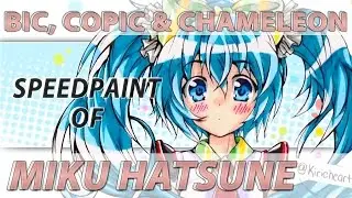 [Marker SpeedPaint] Miku Hatsune w/ Bic, Copic & Chameleon Pen Markers