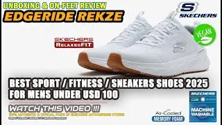 Распаковка и обзор кроссовок для тренировок Skechers Edgeride Rekze Sport Original 232835-WHT