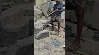 How To Make Granite Bricks #howtopolish #kitchencountertop #blackgalaxy #construction #stairs