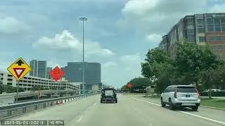 Dallas north tollway service road northbound