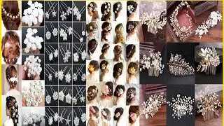 Beautiful hair jewellery wedding Bridal accessories| crystal pearl hairpin| bridal hair accessories.