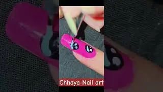 Black emoji nail art #nailart #support #nailsart #nailpainting