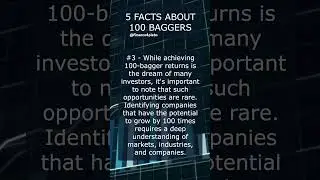 5 FACTS ABOUT 100 BAGGERS #100baggers #x100 #hundredfold #tenfold #limitup #investment