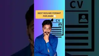 Best resume format for 2025 #shortsviral #shorts #trending #resume #cv #jobinterviewcoach #job #best