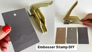 How to use Embosser Stamp tool, Paper Embossing,  Personalised Business Logo card DIY, Anita Benko