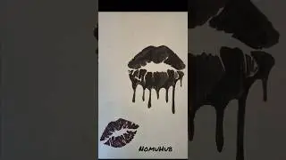 Dripping with mystery and bold vibes 💋#lipart#blackart#sketch#artlover  #lipdesign#blacklips#nomuhub