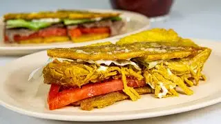 The Original Jibarito Sandwich from Borinquen Lounge