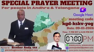 Brother Andy from USA shared the God's Word in a Special Prayer Meeting on 9 January, 2026