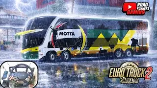 Euro Truck Simulator 2 | G7 1800 DD in Blind Fog & Heavy Rain | 4K HDR Realistic Bus Drive