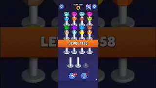 Nut Sort Level 1358 - Color Puzzle Game by Kiwi Fun #games #puzzle #NutSort #NutSortSolution