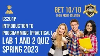 CS201P Introduction to Programming (Practical) Lab 1 and 2 Quiz Solution Spring 2023 #programming