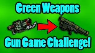 Pixel Gun 3D - All Green Weapon Challenge!