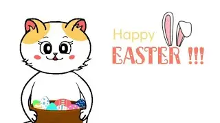 Easter day is coming ! When kitty meets Easter bunny......