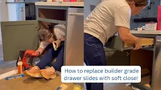 How to replace builder grade drawer slides with soft close!