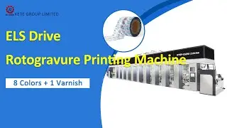 8 Colors 1 Unit Varnish ELS Drive Rotogravure Printing Machine for Water Label
