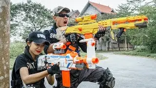 Nerf Guns War : Task Force Of SEAL TEAM The Next Level Attack MR.Black Of Dangerous Team Criminals