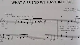 ❤️What a Friend We Have in Jesus❤️ Accordion Sheet Music ❤️