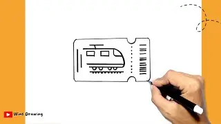 How to Draw Train ticket