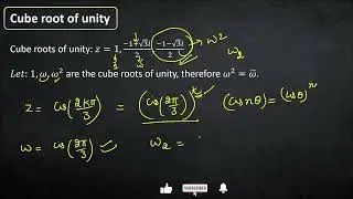 Properties of Cube roots of Unity | Complex numbers | Jee Mains and Master Cadre