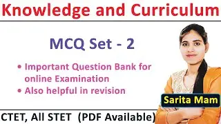 Important MCQ for Knowledge and Curriculum | Set - 2 | B.ed notes