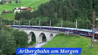 Arlbergbahn Dalaas: NJ Autoreisez&uuml;ge, G&uuml;terz&uuml;ge, D666 mit Rh4748, Railjet & WESTbahn