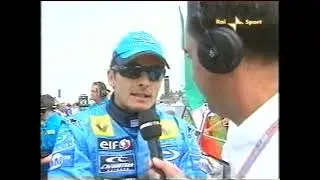 F1 Europa 2005 - Ettore Giovannelli intervista Giancarlo Fisichella sulla griglia di partenza