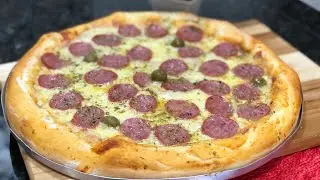 FIZ EM 2 MINUTOS!! PIZZA CASEIRA COM BORDA RECHEADA | MELHOR MASSA VOCÊ NÃO VAI PARAR DE COMER!!❤️❤️
