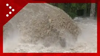 Forte maltempo sulla Lunigiana: la piena del torrente Bagnone