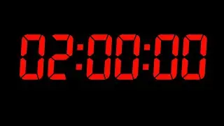 2 Hour Red Digital Countdown Timer &mdash; Silent, Minimal, HD Focus Timer