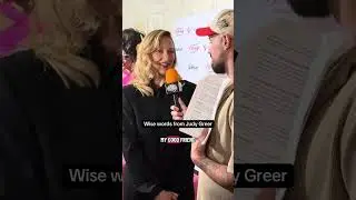 Judy Greer caught up with Mikey on the Pink carpet as we went out of the studio & INTO THE CHAOS