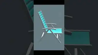 Chair Outdoor Turquoise. Blender.  #shorts #viral #blender3dmodel #chair  #blender3dmodeling #3d