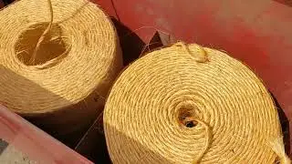 Finishing the small square bales. 