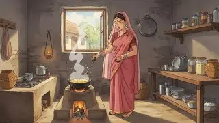 Village Morning Routine of a New Bride 🌿 | Indian Rural Life | Ghibli Style