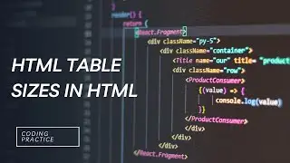 html table sizes in html