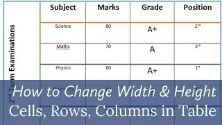 Changing Column Width And Row Height Microsoft Word 2013, Resize and Adjust table cells in Word 2016