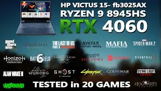 HP VICTUS- fb3025AX | Тест производительности в играх на базе AMD Ryzen 9 8945HS + RTX 4060 | Про...