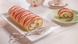 Rezept: Pfirsich-Melba-Rolle von Dr. Oetker
