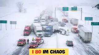 Massiver Schneesturm sorgt für Winterchaos in Iowa und Indiana, I 80 komplett blockiert