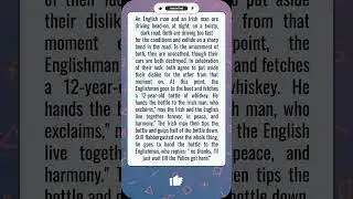 Funny English & Irish Joke 😂🍀 Whiskey After the Crash #funny #jokes #humor