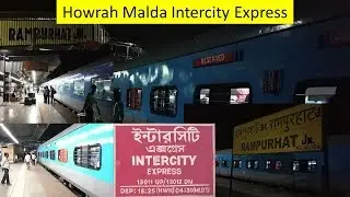 13011Up Howrah Malda Intercity Express with New LHB Coaches Arriving at Rampurhat Station
