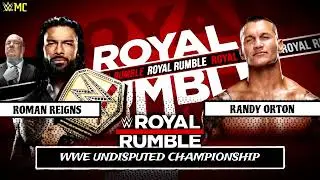 WWE Roman Reigns vs Randy Orton Royal Rumble 2024 Official Custom Match Card