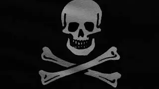 Waving Flag Pirate Roger Vector Black ( Download Link)
