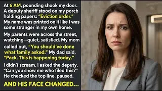 A Deputy Sheriff Showed Up at 6 AM with an Eviction Order—My Parents Filed It Behind My Back and…