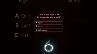 Which city is known as the highest capital city in the world? #dailyshorts #quiz #trivia #facts