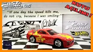 HOT WHEELS HIZLI VE &Ouml;FKELİ İLK FİLMDEKİ TURUNCU MAZDA RX-7 İNCELEME VE KUTU A&Ccedil;ILIMI