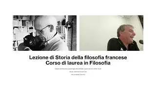 Corso di Storia della filosofia francese - Universit&agrave; del Salento