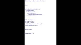 Finding the Intersection of Two Lists (Python Code)