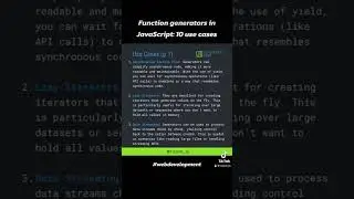 Function generators in #javascript: 10 popular use cases #nodejs #webdevelopment