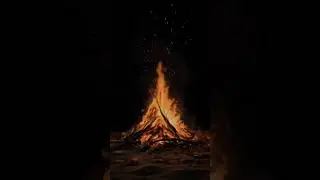 Infinite loop of a campfire burning to relax and sleep, relaxing video for sleeping.