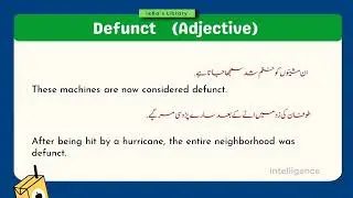 Defunct meaning in Urdu with synonyms and sentences, Colocations #ielts #ppsc #synonyms #english